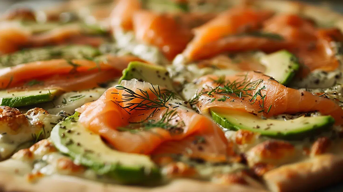 pizza au saumon