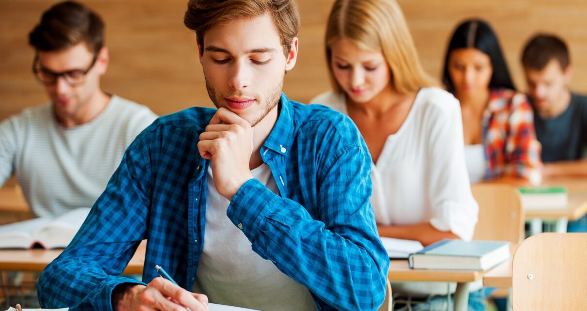 Focused on exam.