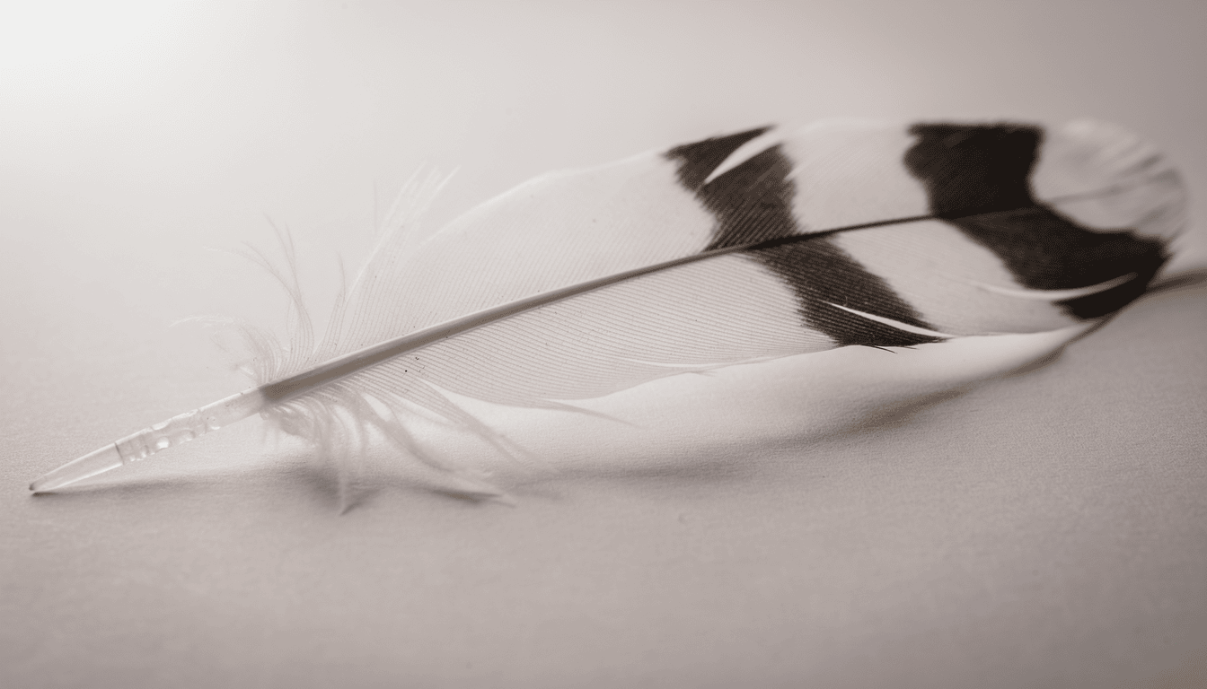 plume blanche et noire