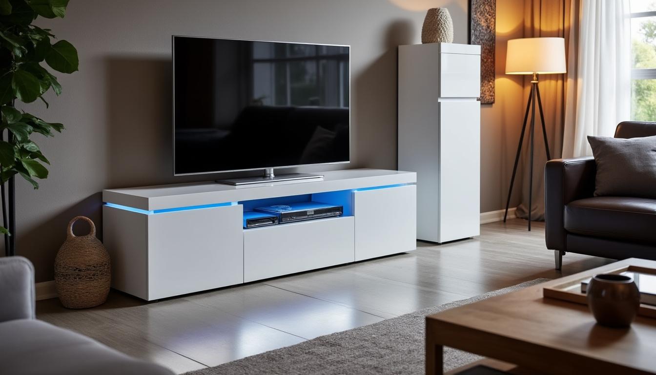 découvrez nos conseils pour choisir le meuble tv à led blanc laqué horizon idéal pour harmoniser votre espace de vie. alliant design moderne et fonctionnalité, ce meuble apportera une touche élégante à votre intérieur tout en optimisant votre confort visuel.