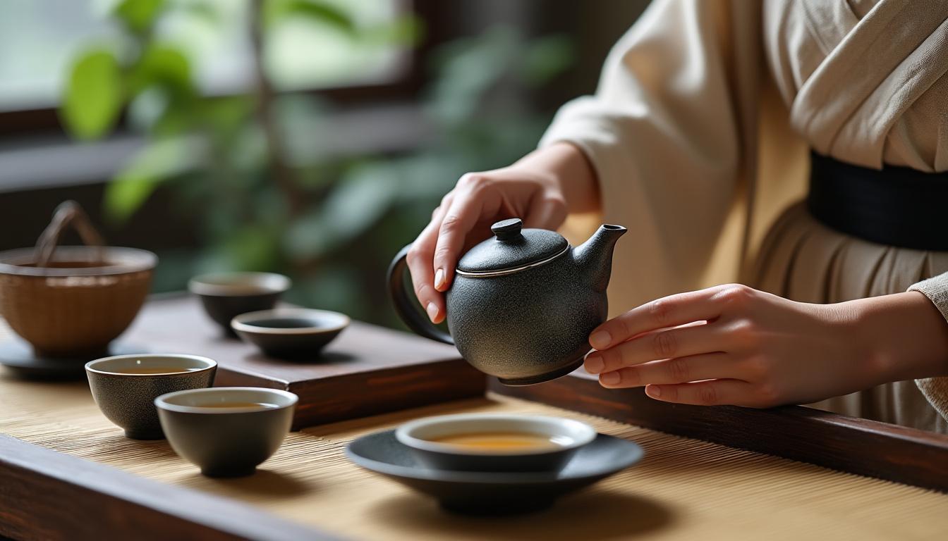 plongez dans l'univers du service de thé japonais, une tradition raffinée riche en histoire et en symbolisme. explorez l'art du thé à travers ses rituels, ses techniques et ses saveurs uniques qui ont traversé les siècles.