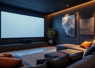 découvrez notre sélection d'écrans de projection pour home cinéma, disponibles en versions fixes ou motorisées, pour une expérience visuelle immersive à domicile.
