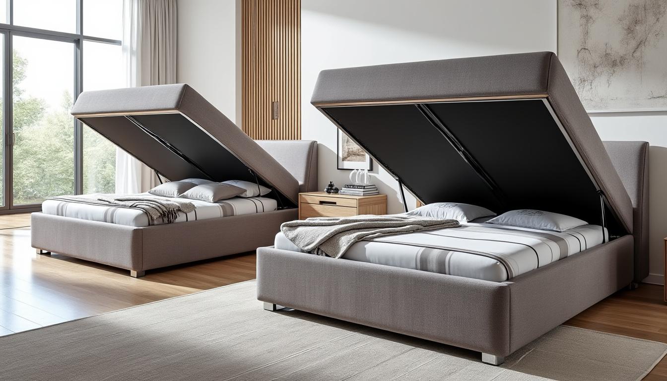 découvrez les meilleures marques de lits coffre alliant design élégant et praticité optimale pour un rangement malin et un confort incomparable.