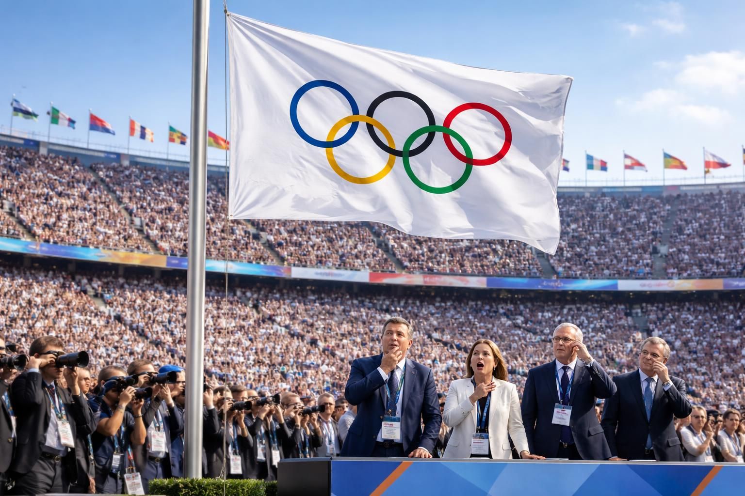 découvrez l'histoire marquante du drapeau olympique hissé à l'envers lors des jeux olympiques, un incident qui a marqué les esprits et suscité de nombreuses réactions.