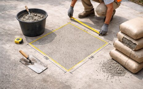 déterminez précisément le nombre de sacs de béton prêt à l'emploi nécessaires pour couvrir 1m², avec notre guide de calcul simple et efficace.