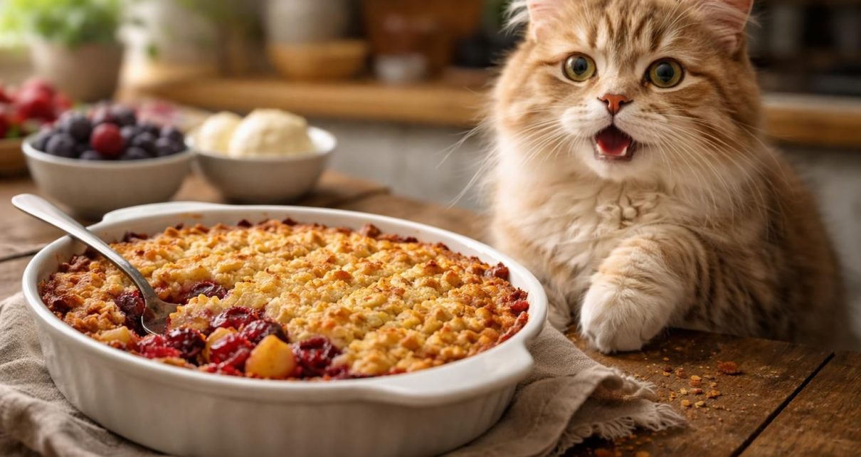 apprenez à préparer le délicieux crumble du chat qui tousse, une recette savoureuse et originale qui éveillera vos papilles et séduira toute la famille.