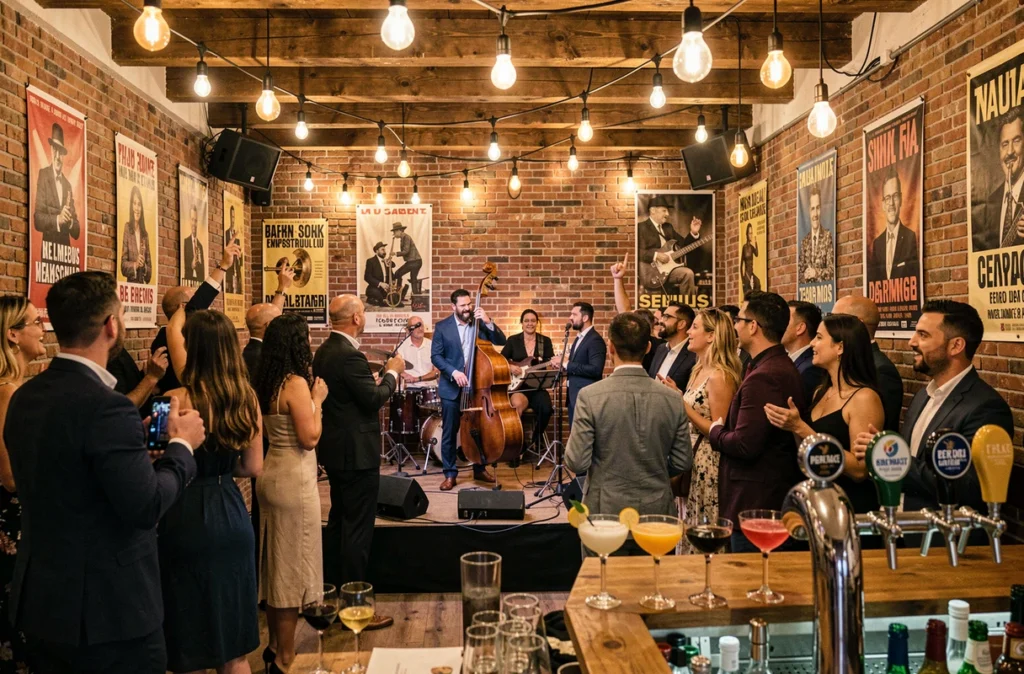 Bar à musique Les Enfants Gâtés à Aubagne avec concert live sur scène et ambiance festive